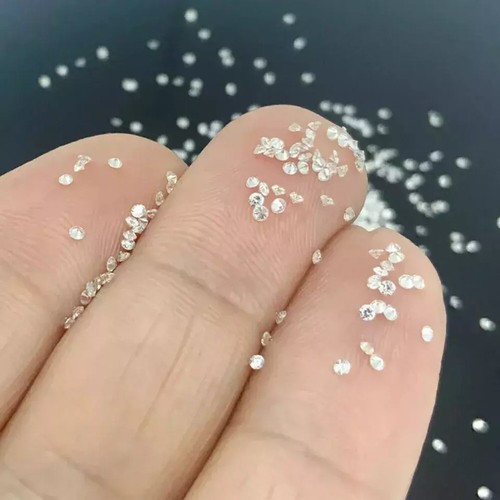 Certified 1 mm Round Cut CVD Diamond I Color IF Clarity 10 Pcs Diamond Lot - Picture 3 of 8