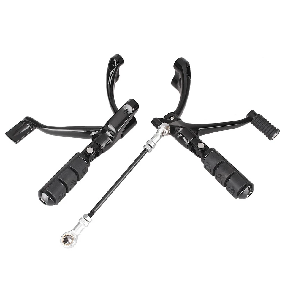 Black Footrest Footpegs For Harley Sportster 883 XL883L XL1200C XL1200X - Изображение 4 из 4