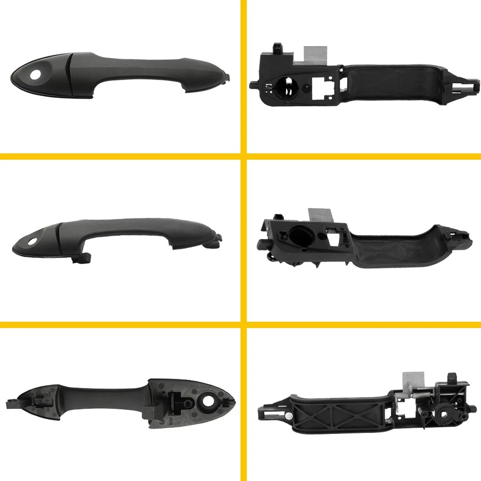 Manija de puerta exterior derecha derecha y soporte negro para Ford Focus EH 2000-2007 Foto 4 de 4