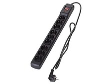 5904722197893 Power Strip: Fusing Sockets: 9 250VAC 10A Black ARCON