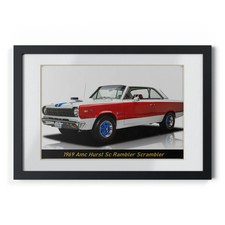 Legendary 1969 Amc Hurst Sc Rambler Scrambler Muscle Car Poster Iconic