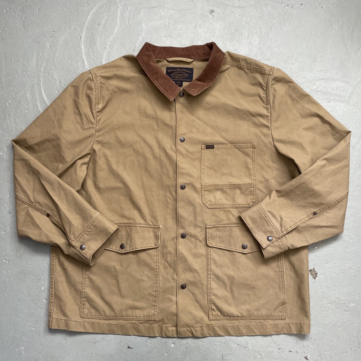Filson Dry Tin Cloth Ranch Chore Barn Work Hunting Jacket