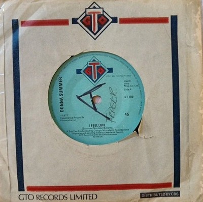 Donna Summer-I Feel Love/Can't We Just Sit Down 1977 Vinyl 7'' Single. GTO GT 100