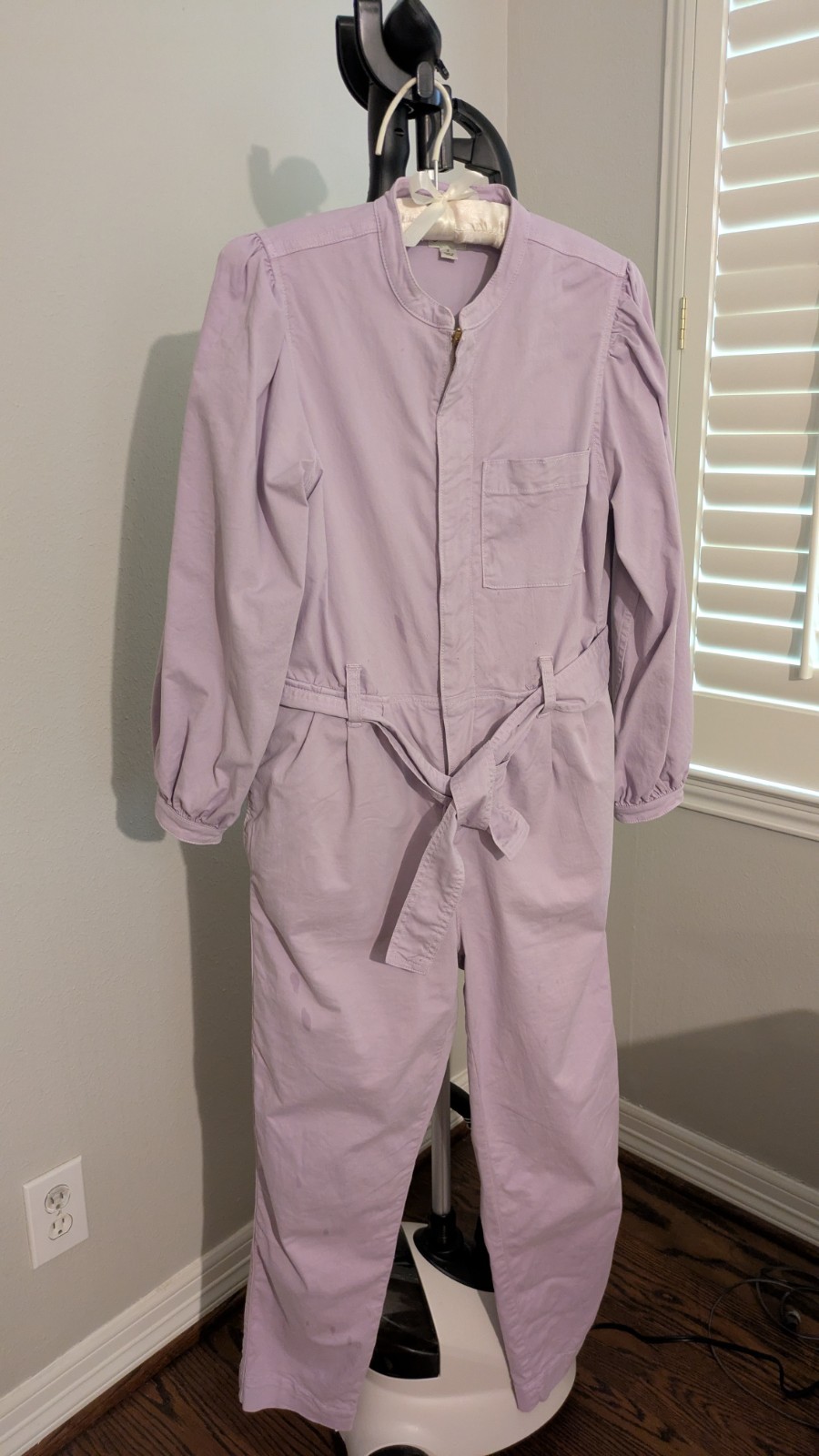 J.Crew Lavender Solid Long Sleeve Collared Zip Fr… - image 1