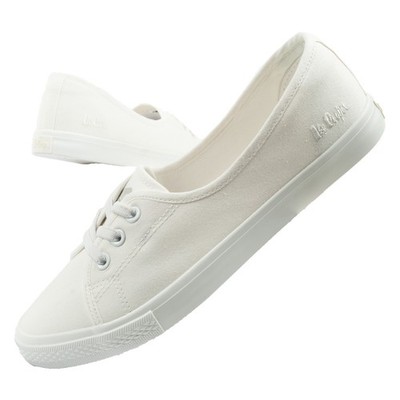 Lee Cooper Damen Sneaker Ballerinas Summerschuhe Freizeitschuhe Slip-On Weiß