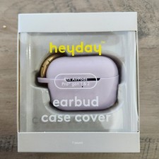Heyday Earbud Case Cover Fits AirPods Pro Gen 1 2 Carabiner Clip Soft Purple NIB