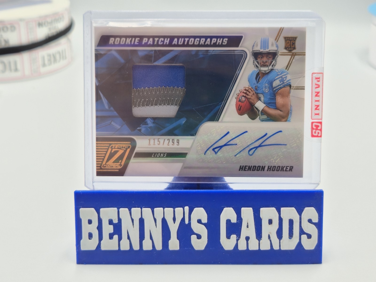 2023 Panini Zenith Football Rookie Patch Autographs 115/299 RC Hendon Hooker