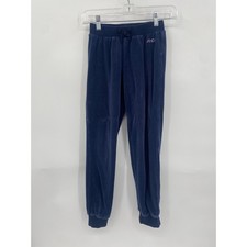 Juicy Couture Kids Navy Blue Velour Pants Elastic Waist Size 8/10