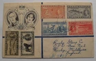 STAMPMART : NEWFOUNDLAND CANADA 1937 KG VI CORONATION SET FDC USED TO ENGLAND