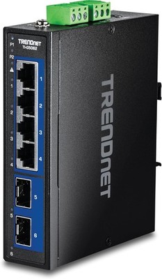 TRENDnet TI-G5062,6-Port Hardened Industrial Multi-Gig DIN-Rail Switch