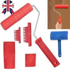 Wood Graining Tool Set Fake Wood Grain Roller Painting Tool with Handle DIY
