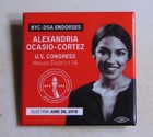 AOC Ocasio Cortez 2018 New York Congress campaign pin button political