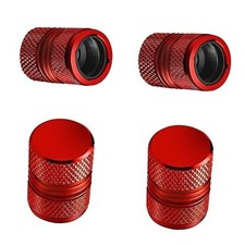 Tire Valve Stem Caps - 4 Pack Anti-Corrosion Premium Anodized Universal Red