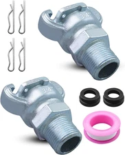 0.75" Male NPT Iron Air Hose Fitting, Universal Chicago Coupling (3/4", NPT Male