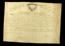 CIVIL WAR COMMISSION 15Oth  NY INFANTRY  SIGNED BY GENERAL JOHN KETCHAM