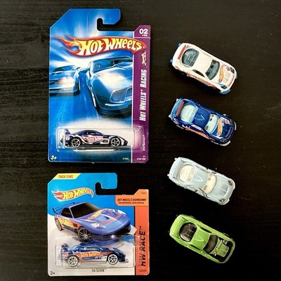   LOT (x6) Hot Wheels 24/Seven, Die Cast Rare Vintage Team Blue White Tuner  