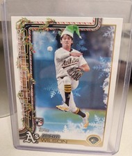 2025 Topps Holiday Jacob Wilson #H4 ROOKIE Santa Hat Image Variation SP