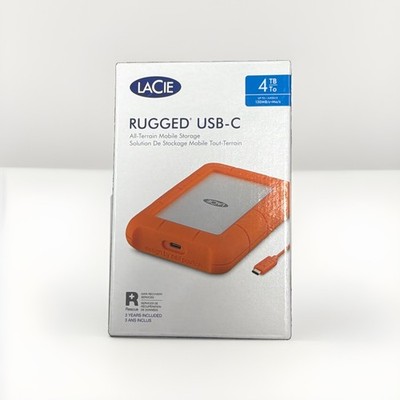 LaCie Rugged STFR4000800 4TB 2.5'' Desktop USB-C External Hard Drive