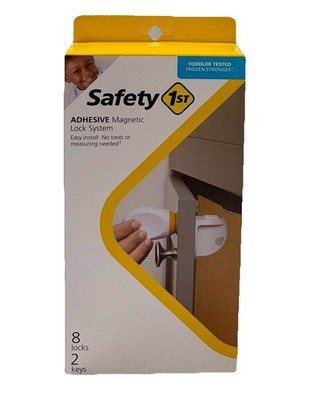 Safety 1st Adhesive Magnetic Lock System - Easy Install - 8 Locks 2 Keys