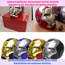 AUTOKING Iron Man MK5 Helm: Sprachgesteuerte Cosplay-Maske Tragbar Geschenkbox