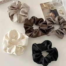 5 Pc Satin Hair Bands Fashion Large Scrunchies Party Headbands Girls Accessories
