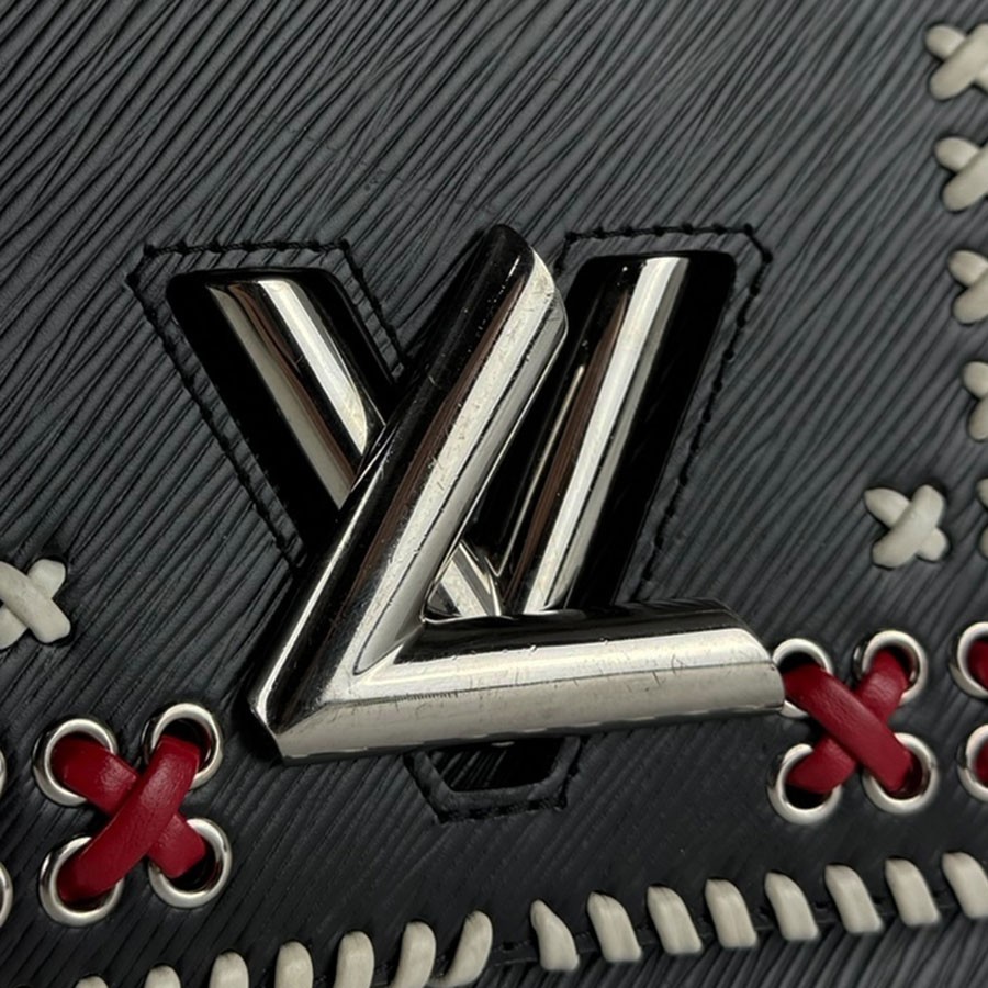 Auth LOUIS VUITTON Epi Twist MM Shoulder Bag Black/Off White/Red M42778 - z8552 thumbnail 11