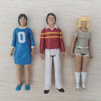 3pcs 3.75'' Three's Company Retro Figure  Janet Wood Jack Tripper & Chrissy Snow
