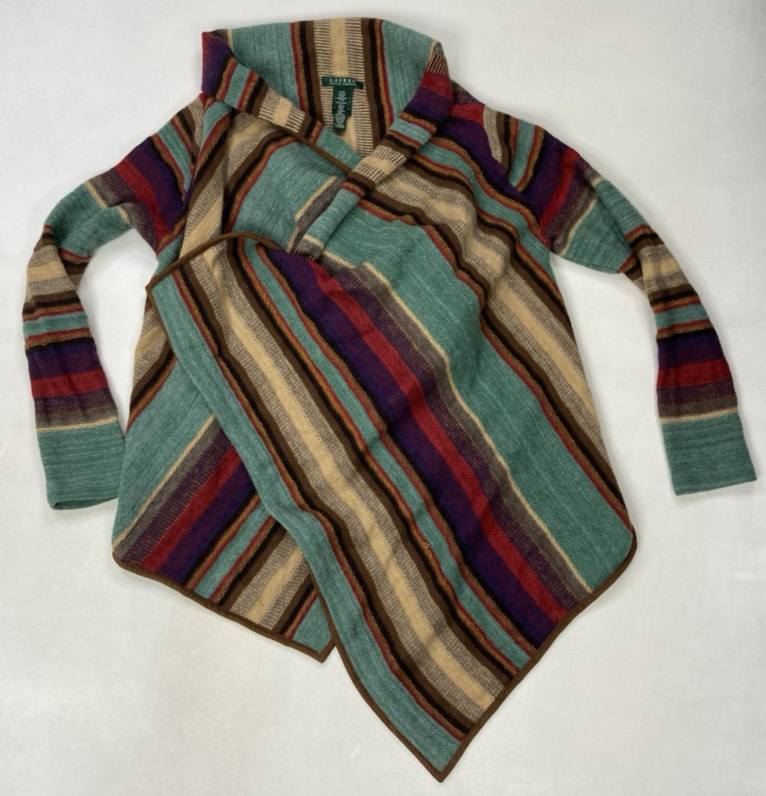 Polo Ralph Lauren Southwest Blanket Shawl Collar Cardigan Sweater Women Large XL