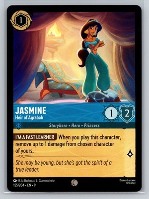 Disney Lorcana TCG Jasmine Heir of Agrabah 155/204 Set 9 Princess Common