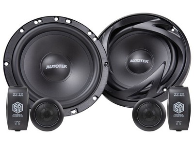 Pair Autotek SM65C 6.5'' 300w Car Stereo Component Speakers w/ In-Line Crossover