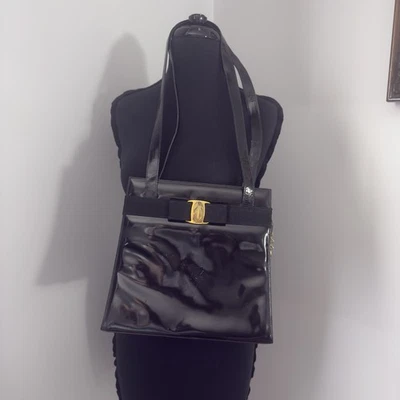Vintage Patent Leather Ferragamo bag Medium project Bag - Image 1 of 4