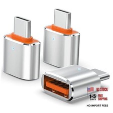 3Pack Upgraded USB C to USB Adapter, High-speed data Transfer, USB C silvery