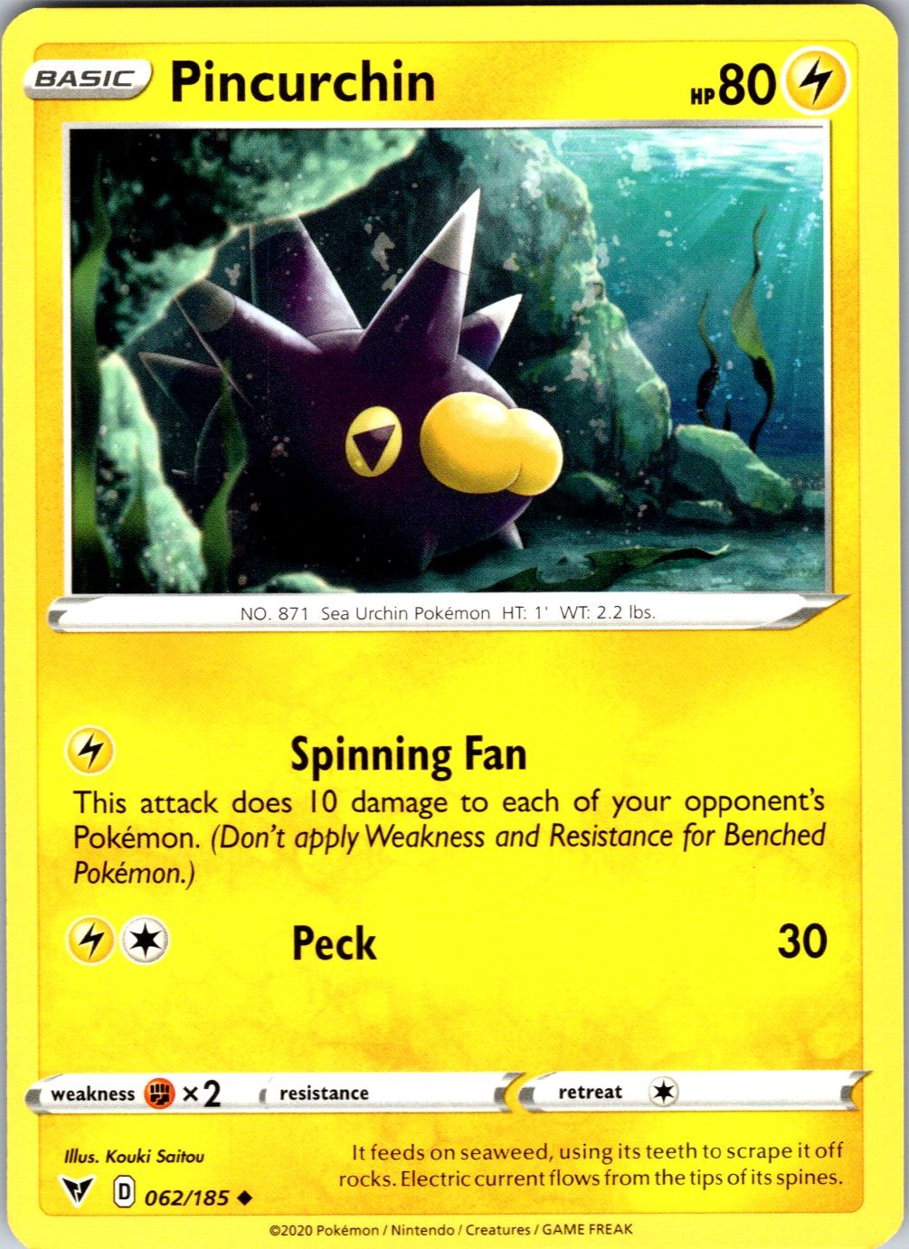 PINCURCHIN 062/185 UNCOMMON VIVID VOLTAGE POKEMON NEAR MINT