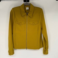 Cabi Touring Jacket Women's Size M Moss Gold Full Zip Collared Spring Style 4117