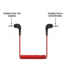 TRS Connection Cable 3.5MM For Rode SC2 Camera and Microphone Connection