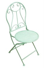 Garten Stuhl Vintage Metall Grün Klappstuhl Gartenstuhl Bistrostuhl Nostalgie