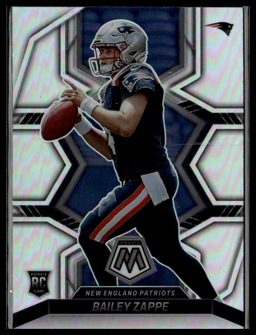 Bailey Zappe 2022 Panini Mosaic Rookie Variations Silver #321 RC Patriots