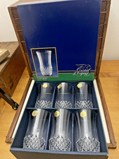 vtg Cristal D’Arques - Crystal Ancenis Tumblers Set Glasses 6 Boxed 27.5cl