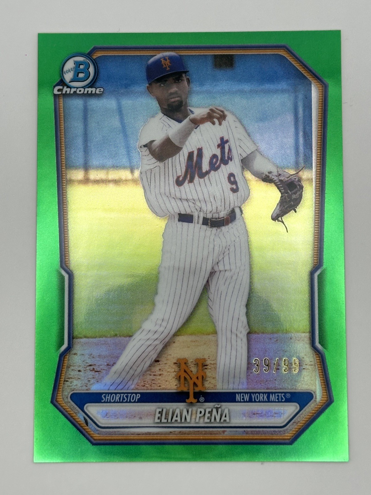🔥🔥 2026 Bowman Chrome Elian Pena New York Mets Green /99