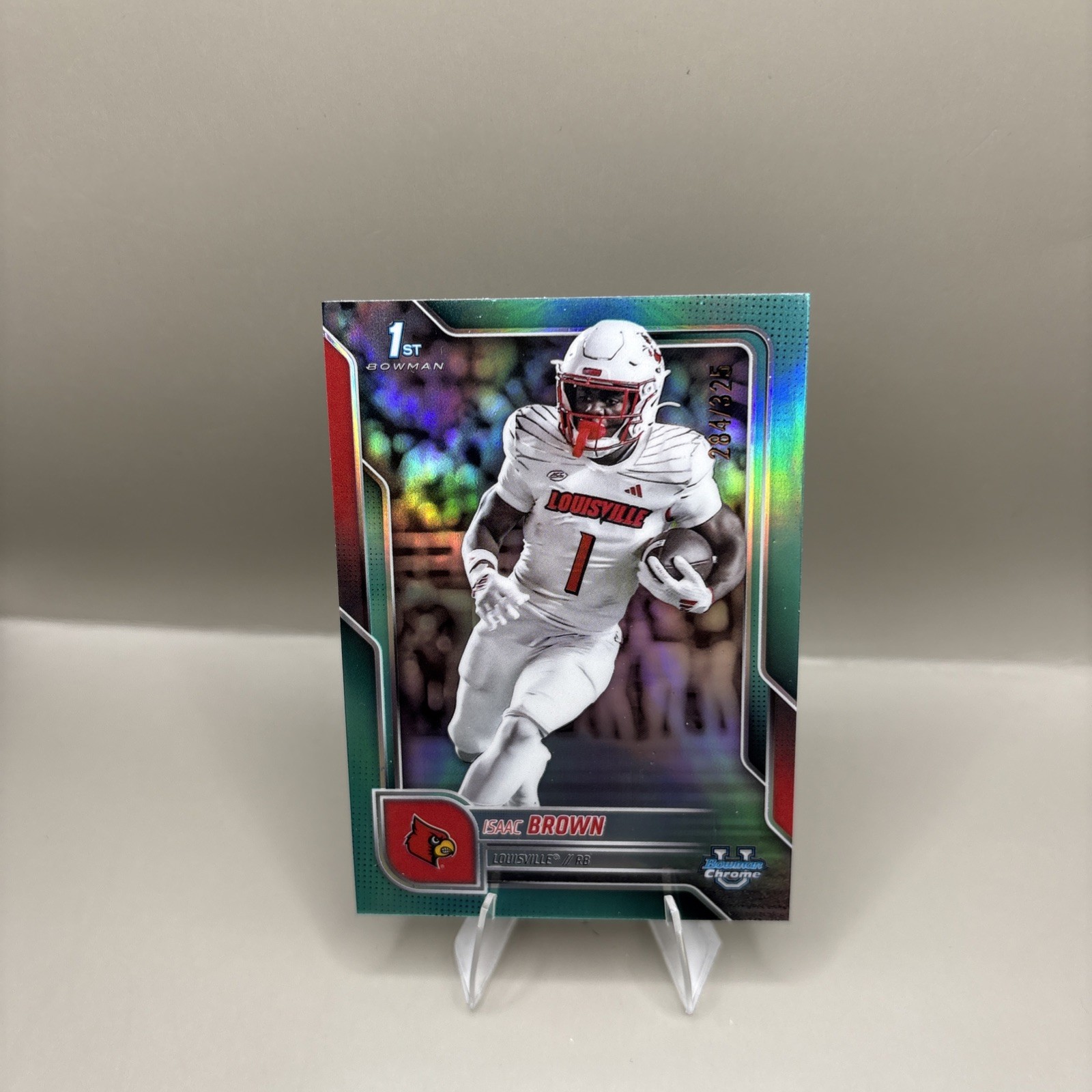 2025 Bowman Chrome U Isaac Brown Aqua Refractor 1st #/325