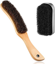 Patelai 2 Pcs Horsehair Felt Hat Brush Kit with Cleaning Sponge Felt Cowboy Hat