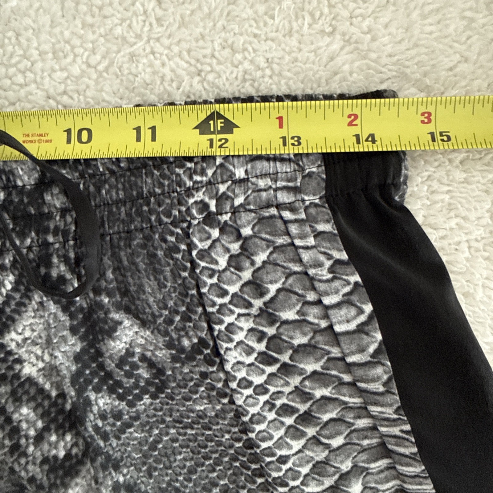 Rebecca Taylor Python Snakeskin Print Drawstring … - image 9