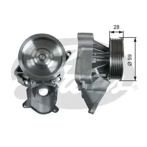 Water pump WP0125 GATES for BMW ALPINA