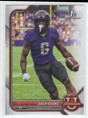 2022 Bowman University 1st Zach Evans TCU Horned Frogs #64