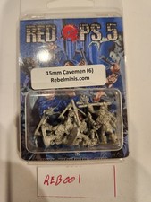 15mm, REB001 Rebel Minis Cavemen 6 figs