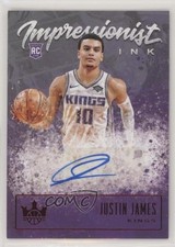 2019-20 Panini Court Kings Impressionist Ink Ruby 48/99 Justin James Auto 0c2
