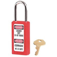 MASTER LOCK 411KAS12RED Lockout Padlock,KA,Red,3"H,PK12 6MCG4