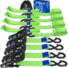 Ratchet Straps, 1.5 inch x 8.2 ft(4 Pack) Heavy Duty Tie Down Straps, Ratchet...