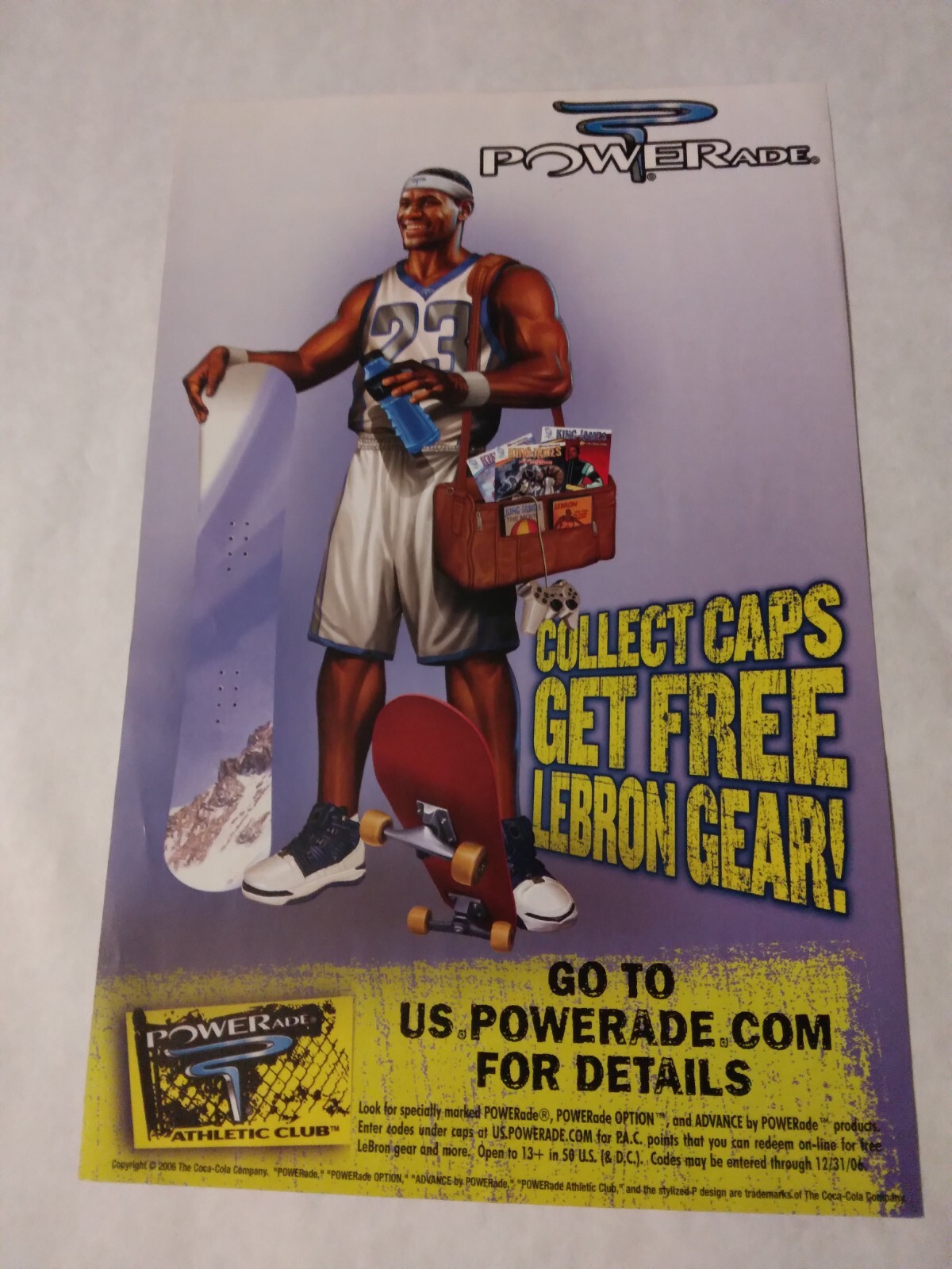 2006 LeBron James POWERade Athletic Club Print Ad Poster Art PROMO