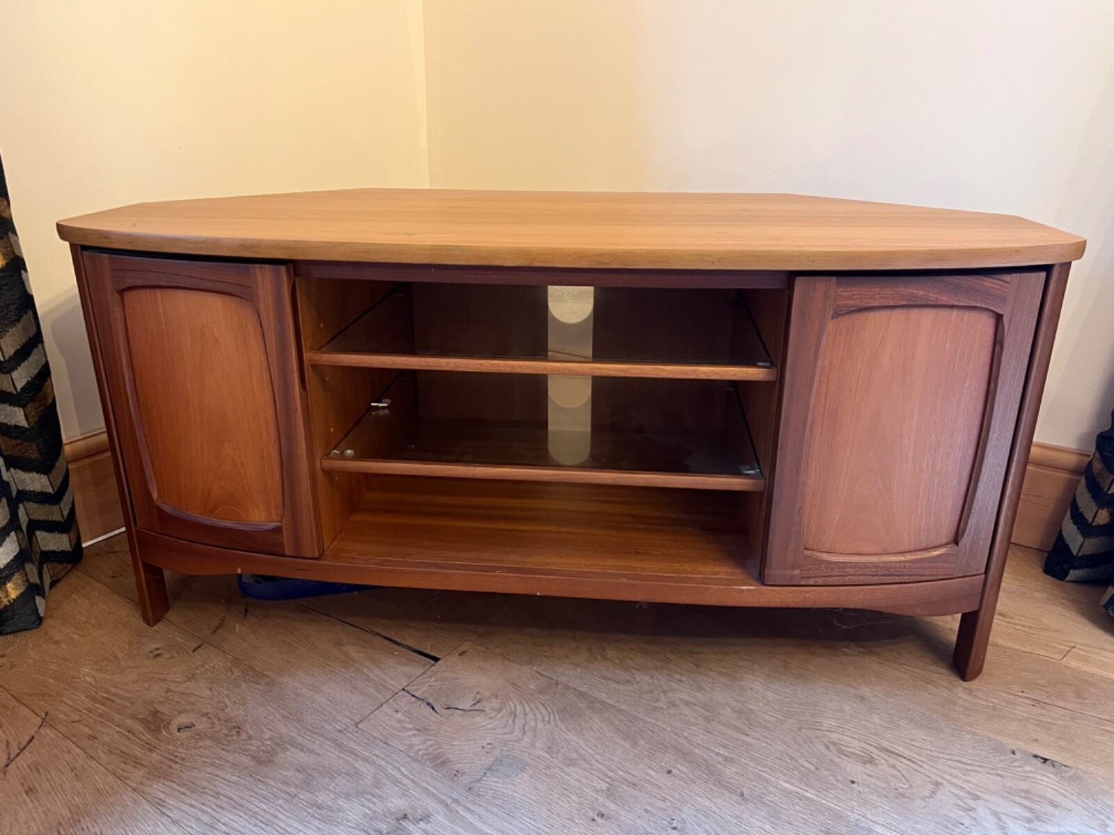 Nathan Teak corner TV unit eBay